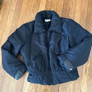 Ann taylor cropped black puffer size medium
